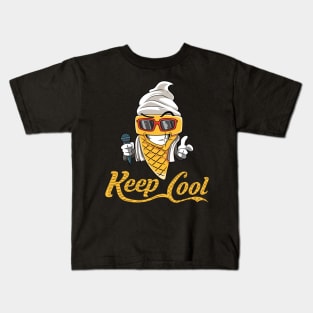 Ice Cream Cool Summer Vacation Sun Glasses Kids T-Shirt